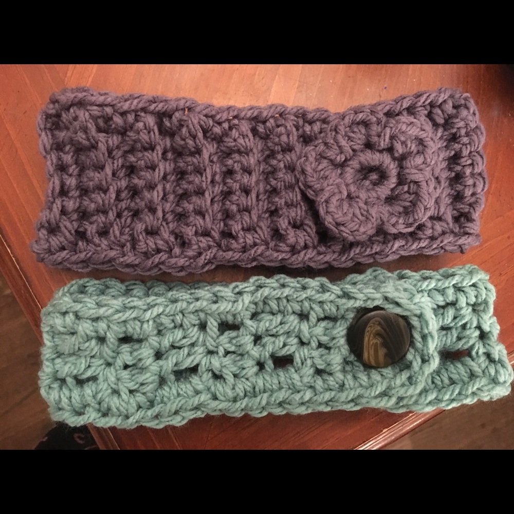 Crochet headbands/ear warmers.